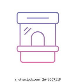 Ilustração de stock de vetor de ícone de cabine de tíquete