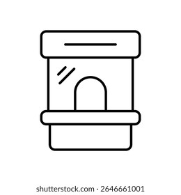 Ticket Booth Icon vector stock illustration