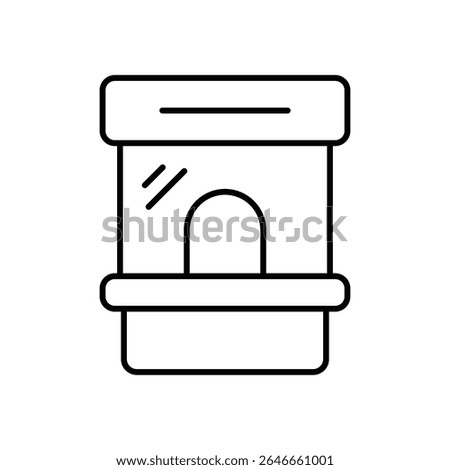 Ticket Booth Icon vector stock illustration