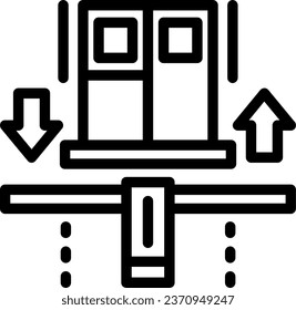 Ticket booth Vector Icon Design