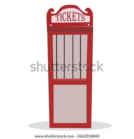 Ticket box office icon. Vector illustration 