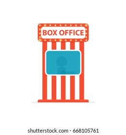 Ticket box office. Vector illustration isolated on white background