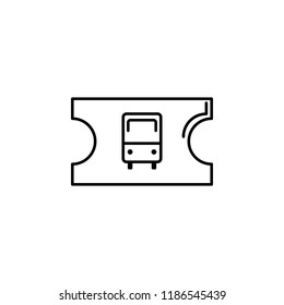 ticket bus icon. Element of transportation icon for mobile concept and web apps. Thin line ticket bus icon can be used for web and mobile