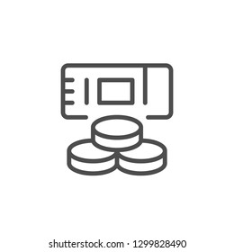 Ticket buying line icon