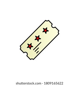 Ticket, card color gradient vector icon