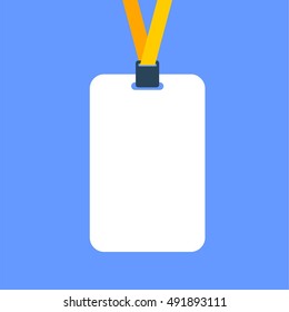 Ticket card id flat design icon template