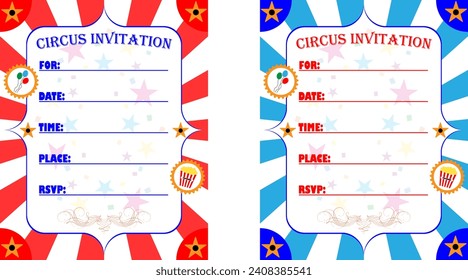 Ticket to a carnival, circus, show, performance. Vector illustration