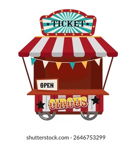 Ticket cart  in carnival festival. vintage and retro style.