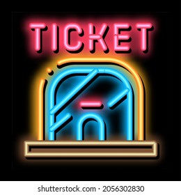 Ticket Casa neon light sign vector. Glowing bright icon Ticket Casa Sign. transparent symbol illustration