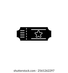 Ticket cinema icon vector logo. Cinema icon vector