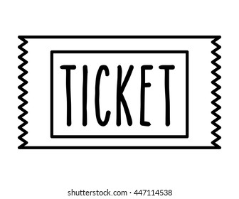 ticket cinema isolated icon design, vector illustration  graphic 