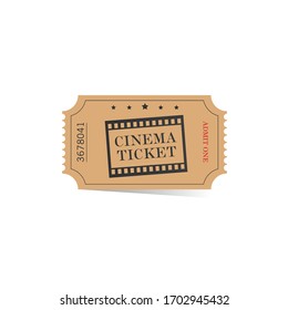 entrada para la ilustración vectorial antigua del cine en blanco