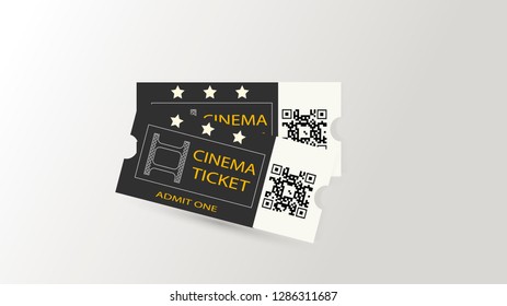 Ticket Cinema  vector illustration.