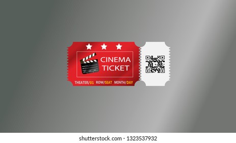 Ticket Cinema.Ticet movie. vector illustration