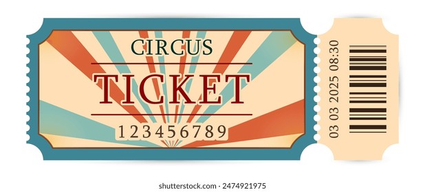 Ticket circus in vintage style