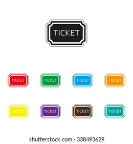 ticket - color vector icon
