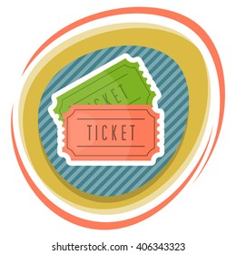 Ticket colorful icon