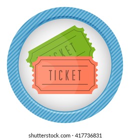 Ticket colorful icon