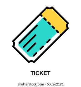 Ticket Colour Line Icon