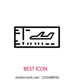 Ticket concept line icon. Simple element illustration. Ticket concept outline symbol design. Can be used for web and mobile UI/UX . Modern vector style. 