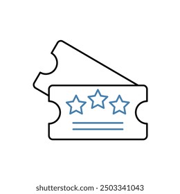 ticket concept line icon. Simple element illustration. ticket  concept outline symbol design.