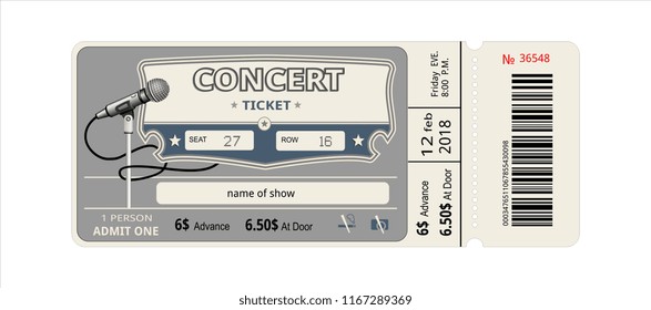 ticket concert invitation, show, coupon, ticket, pass admission entry entrance 