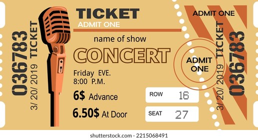 ticket concert invitation, show, coupon, ticket, pass admission entry entrance 