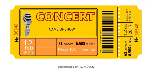 ticket concert invitation, show, coupon, ticket, pass admission entry entrance 