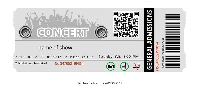 ticket concert invitation, show, coupon, ticket, pass admission entry entrance 