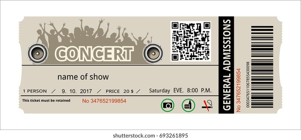 ticket concert invitation, show, coupon, ticket, pass admission entry entrance 