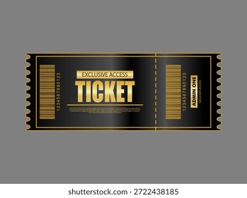 Ticket concert Vector diseño Plantilla teatro, circo, espectáculo, cine