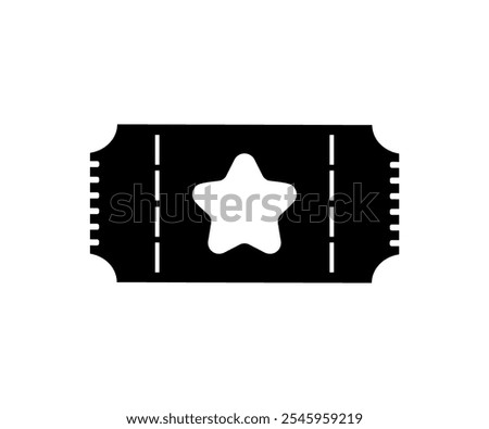 Ticket containing cinema, discount, vacation, shopping icon. Ticket of event, movie, theatre, entry, travel, show, concert, and tournament vector design and illustration. 
