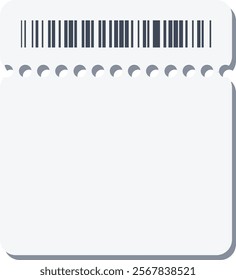 Ticket Coupon With Barcode Vector Illustration