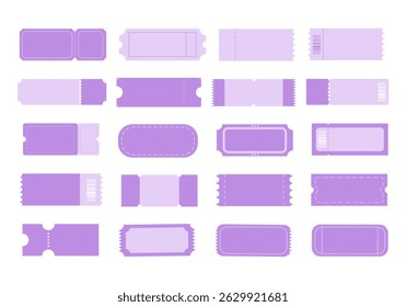 Ticket-Gutscheinkartenelement-Set