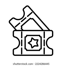 Logo-Design-Vektorgrafik-Vorlagenzeichen für Eintrittskarten, Coupon-Symbole perfekt