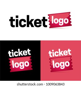 Ticket Or Coupon Logo And Icon - Vector Illustration