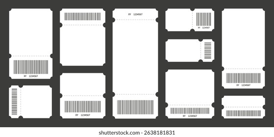 Ticket or coupon mockup for travel vector