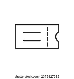 Ticket, coupon. Simple vector icon.