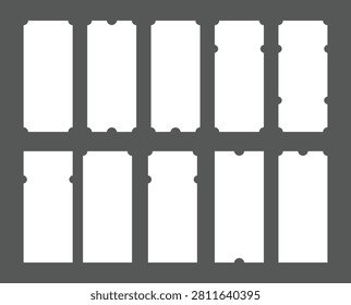 ticket and coupon templates. Realistic paper mockup for event.  discount or gift voucher ticket coupon templates