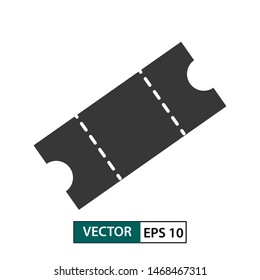Ticket coupon vector icon. isolated on white background. Vector illustration EPS 10