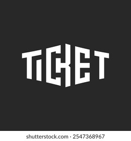 Ticket Creative Lettering Typography Design