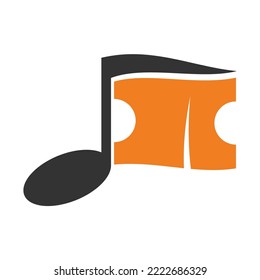 Ticket Design Concept Logo Icon Illustration Brand Identity