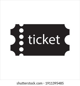 Ticket Design Icon Black Vector