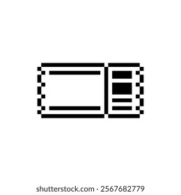 ticket design retro pixel art