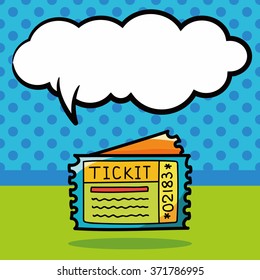 ticket doodle, speech bubble