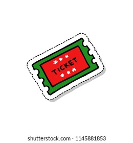 ticket doodle sticker icon