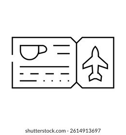 ticket with drinks line icon vector. ticket with drinks sign. isolated contour symbol black illustration