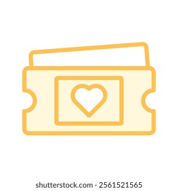 Ticket duotone line icon , vector, pixel perfect, illustrator file