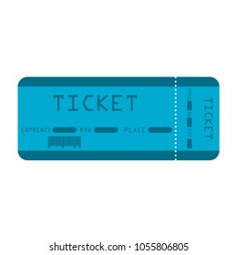 Ticket to enter with a line of control.Vector