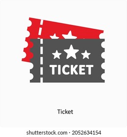 Ticket or Entry Pass Icon Concept